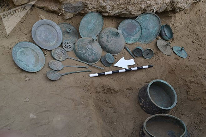 Монастырская посуда, найденная при раскопках в Давид Гареджи