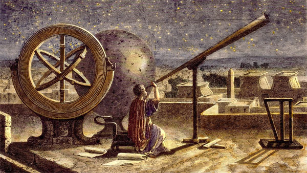 'Гиппарх в Александрийской обсерватории' Автор неизвестен, год создания - 1876