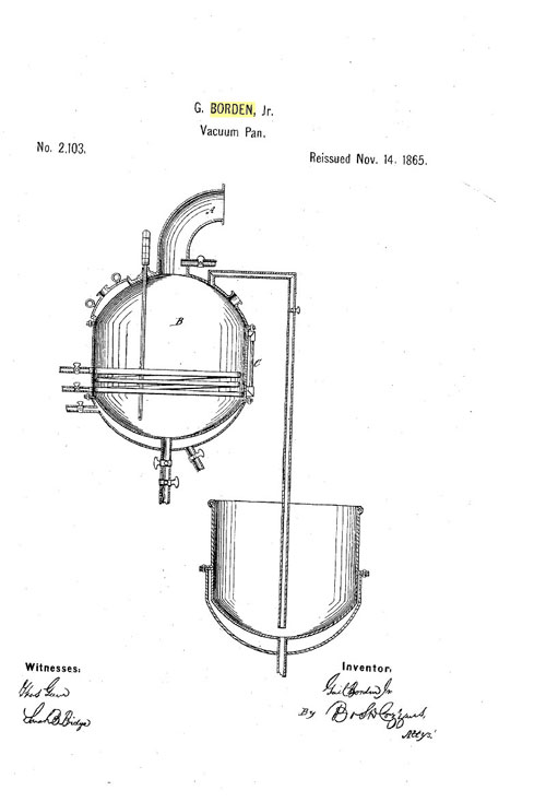   RE2103 ' '       14  1865 . - https://upload.wikimedia.org/wikipedia/commons/0/00/Gail_Borden_patent_for_condensing_milk.png